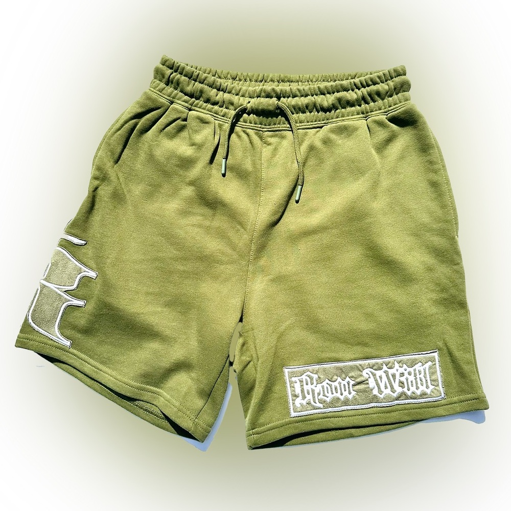 Men's Olive Green Athletic Shorts